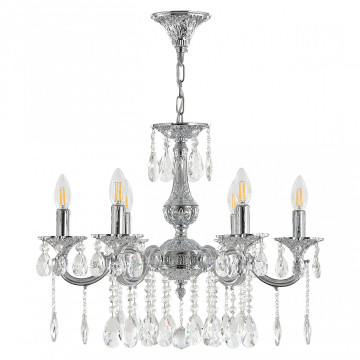 Люстра с хрустальными подвесками AL78101/6/175 A Ni Bohemia Ivele Crystal
