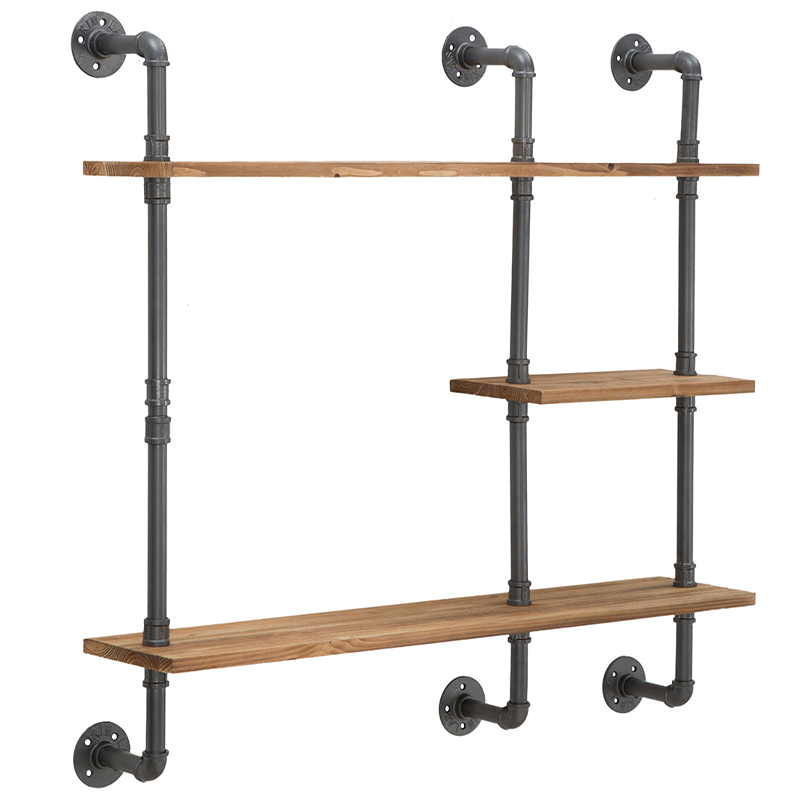 Полка Industrial Wood Metal Shelf 13.035