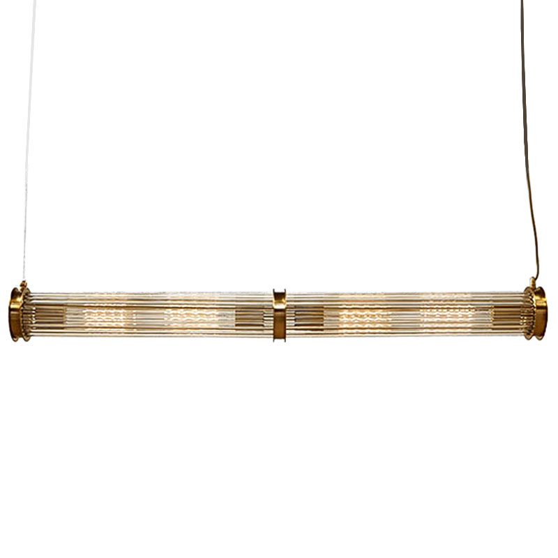 Подвесной светильник Glass TUBE Pendant Double Gold 40.3166-2 Loft-Concept