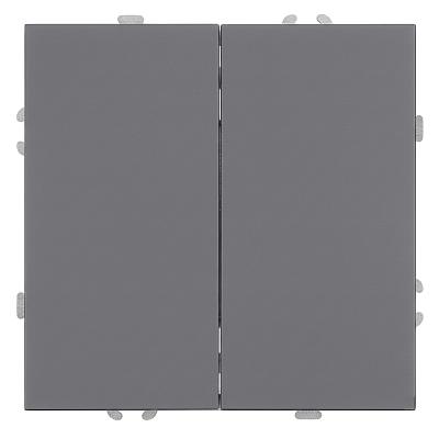 Переключатель 2-клавишный (механизм), STEKKER, 250В, 10А, серия Эмили, RSW10-5107-10, платиново-серы