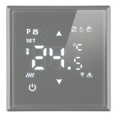 Терморегулятор Wi-Fi (механизм), STEKKER, 250В, 3500Вт, серия Эмили, RSW00-5119-10, платиново-серый,