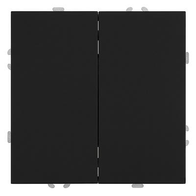 Переключатель 2-клавишный (механизм), STEKKER, 250В, 10А, серия Эмили, RSW10-5107-05, черный уголь, 