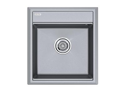 Мойка гранитная STEPIA-460, PM114651-GRM, серый металлик, 460х510, Paulmark