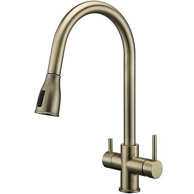Смеситель для кухни Lange, бронза, La214212-BR, Paulmark