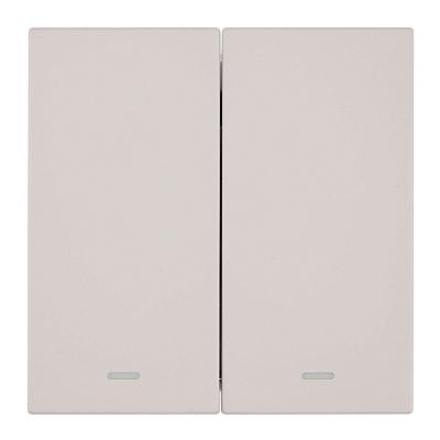 Выключатель 2-клавишный c индикатором (механизм), STEKKER, 250В, 10А, серия Мия, RSW10-3102-10, пудр