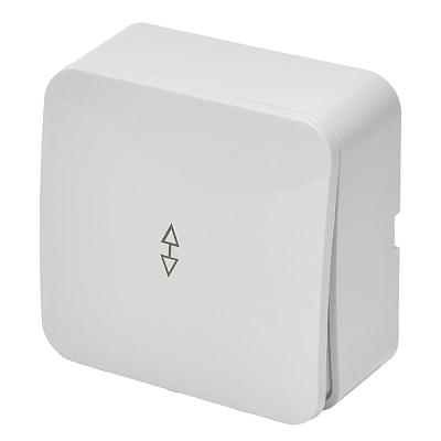 Переключатель открытой установки 1-клавишный, STEKKER, 250В, 10А, IP20, серия София, белый, MSW10-12