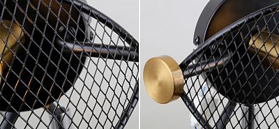 Черное бра с латунными вставками Mosquitoes Caster Loft-Concept 44.2335-3