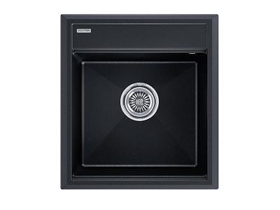 Мойка гранитная STEPIA-460, PM114651-BLM, черный металлик, 460х510, Paulmark