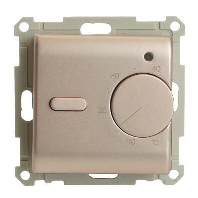 Терморегулятор механический для теплого пола (механизм), STEKKER GLS00-7117-02, 250В, 3500Вт, серия 