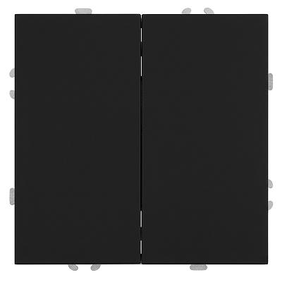 Выключатель 2-клавишный (механизм), СЗК, STEKKER, 250В, 10А, серия Эмили, RSW10-5104-05ZK, черный уг