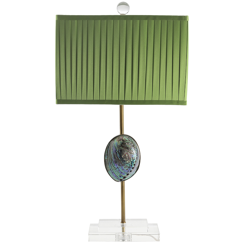 Настольная лампа с абажуром Green Semiprecious Stone Table Lamp Loft-Concept 43.1154