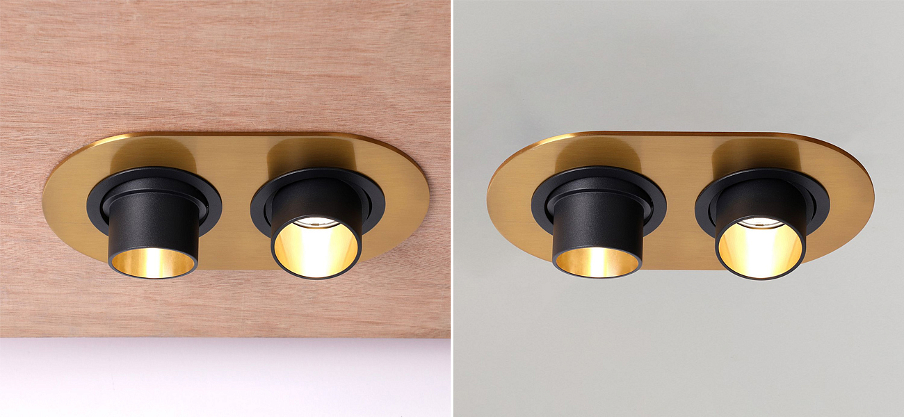 Встраиваемый светильник с двумя поворотными спотами Salloy Loft-Concept 42.459-3