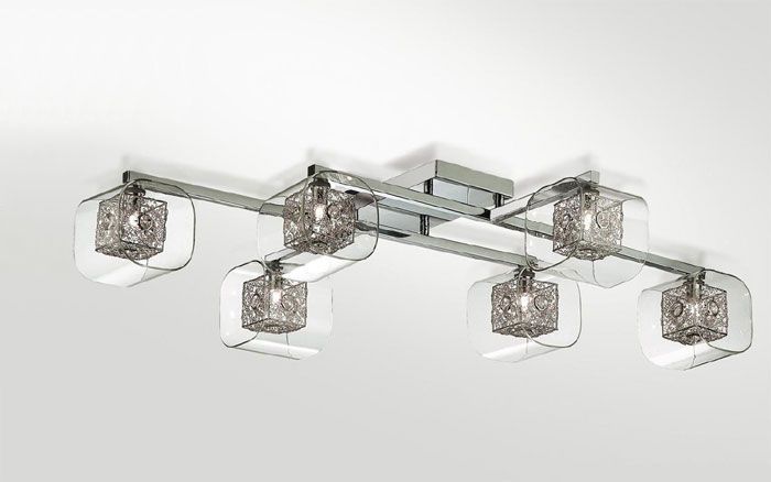 SL602.102.06 — Люстра потолочная ST Luce, 6 плафонов, прозрачный, хром