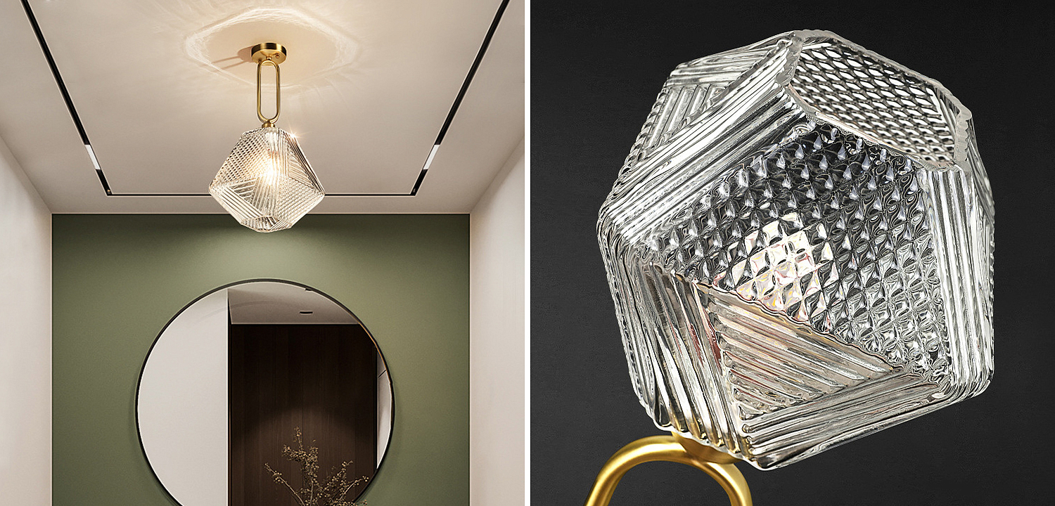 Потолочный светильник Ruell Glass Ceiling Lamp Loft-Concept 48.556-0