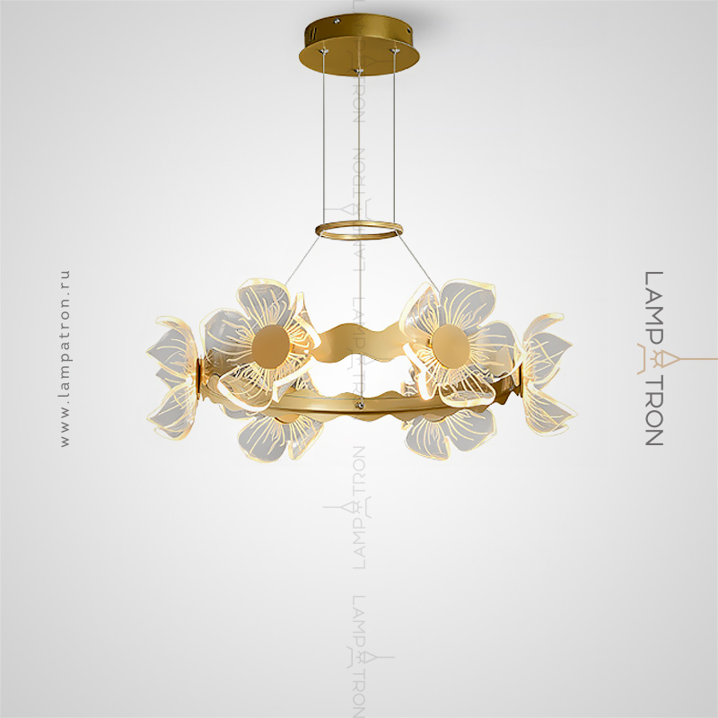Серия кольцевых светодиодных люстр со стилизованными под цветы плафонами Lampatron MIMOSA