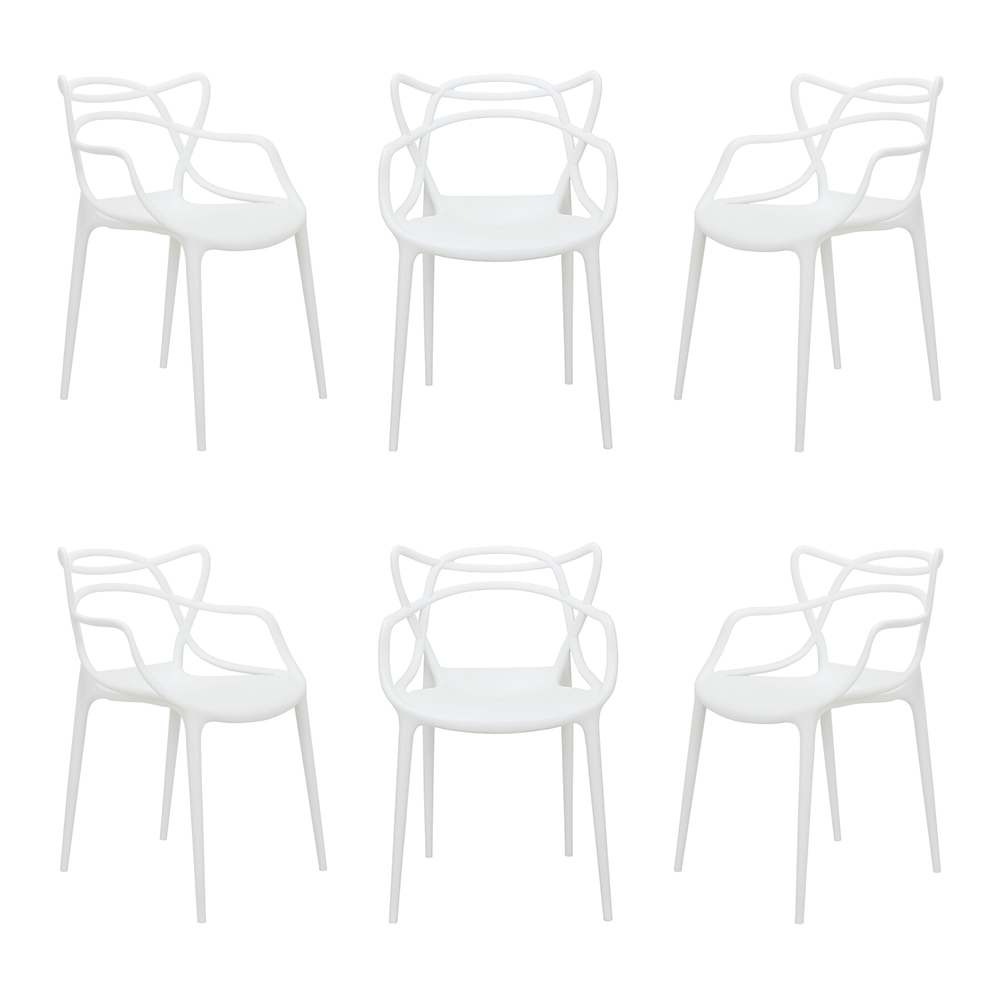 Комплект из 6-ти стульев Masters белый Bradexhome FR 0215S