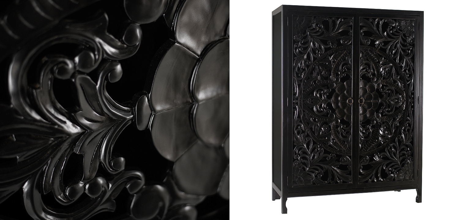 Шкаф Beauden Lace Cabinet Black 14.189