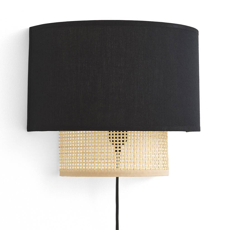 Бра Ottar Wicker Black lampshade 44.1471