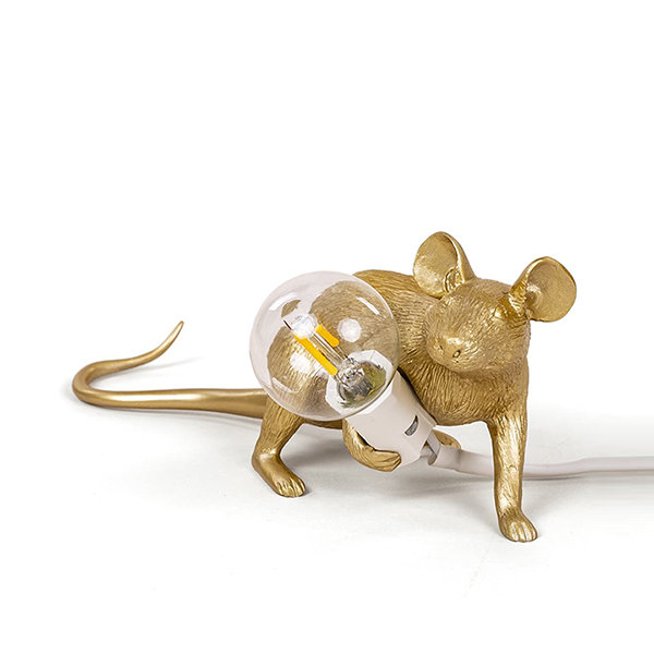 SLT Mouse Lamp #3 Gold H8 Настольная Лампа Мышь