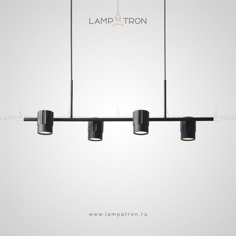 Светодиодный рядный светильник с цилиндрическими плафонами на четыре и шесть ламп Lampatron EVENT LONG