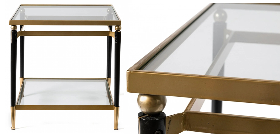 Приставной столик Black & Gold Table two-tier 18.243-1