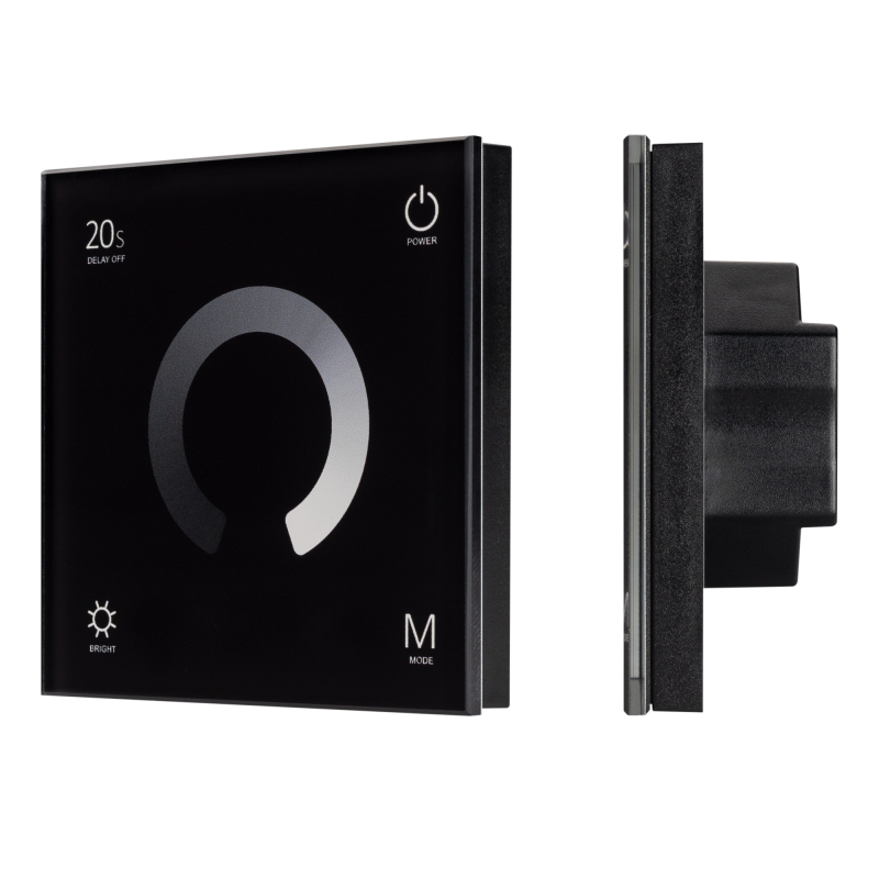 Панель Arlight Smart-P4-Dim-G-IN Black (12-24V, 4x3A, Sens, 2.4G) 034778