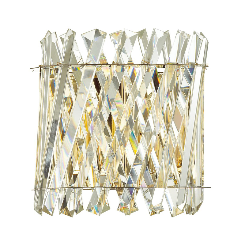 Бра Crystal Crossed Stripes Gold