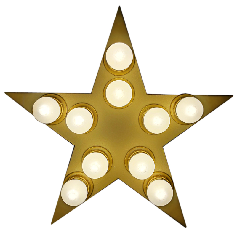 Настенный светильник Star золотая звезда Loft Concept 44.586