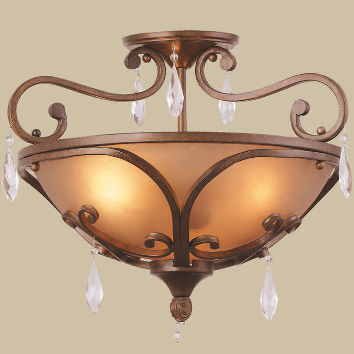 L55653.17 — Люстра потолочная L'Arte Luce Filante, 3 лампы, коричневый, янтарный