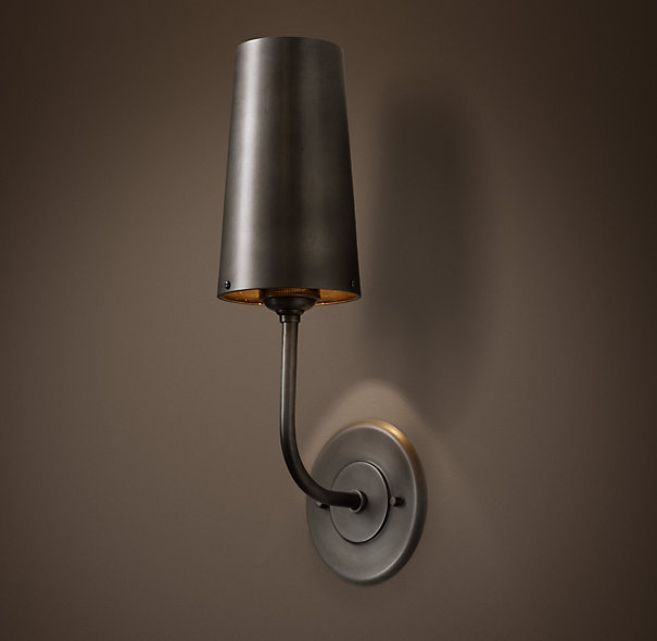 Бра RH Modern Taper Sconce with Metal Shade Loft Concept 44.080