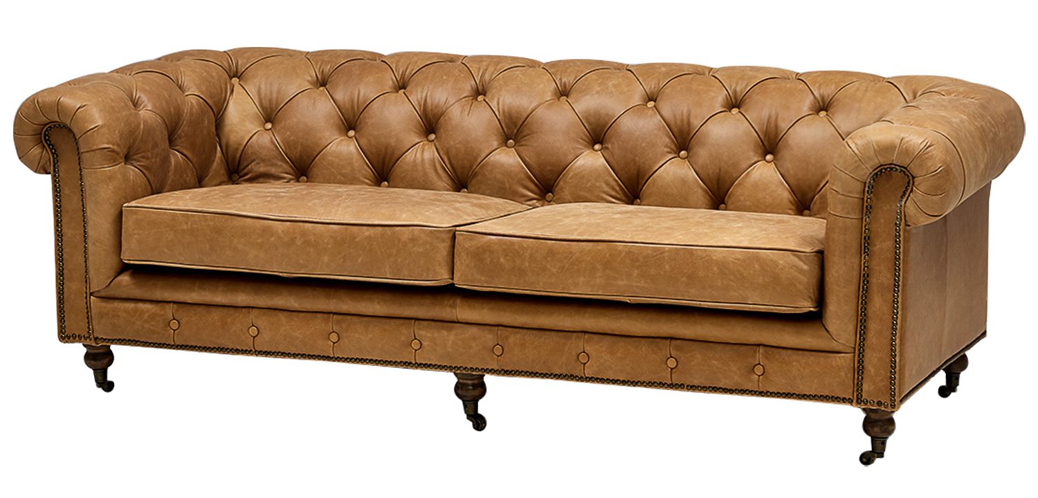 Диван Chesterfield Cinnamon Leather Sofa 05.432-2