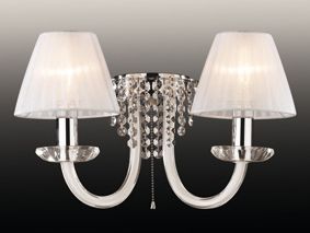 SL845.511.02 — Бра ST Luce, 2 плафона, белый, прозрачный с хромом