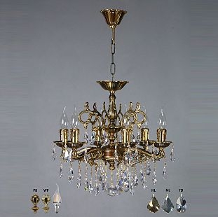 Подвесная люстра Ambiente 2128/6 PB New Leaf