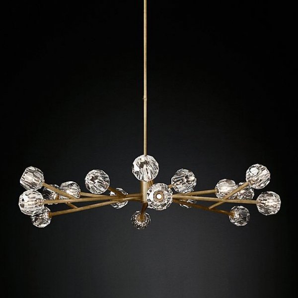 Люстра RH Boule De Cristal Round Chandelier 48 | Бронзовый
