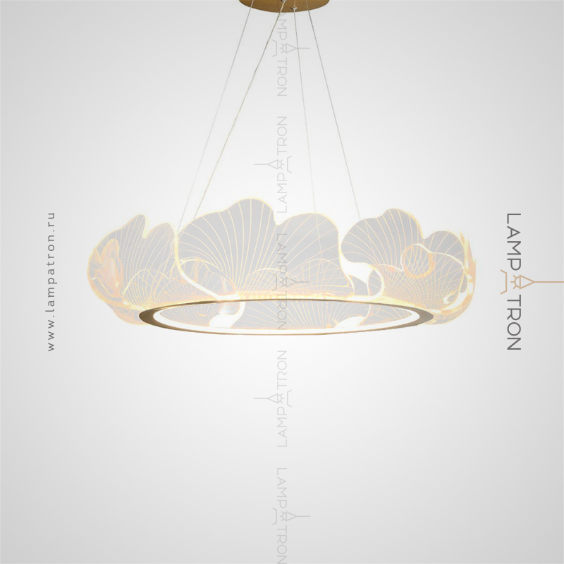 Серия кольцевых светодиодных люстр на кольцевом каркасе с растительными мотивами в дизайне Lampatron INTENS