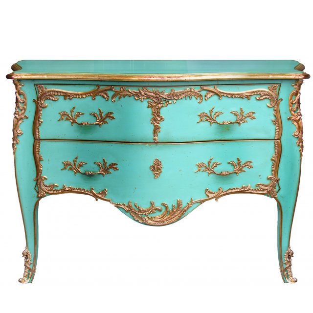 Комод L.XV CHEST OF DRAWERS IN THE STYLE OF B.V.R Turquoise 10.143