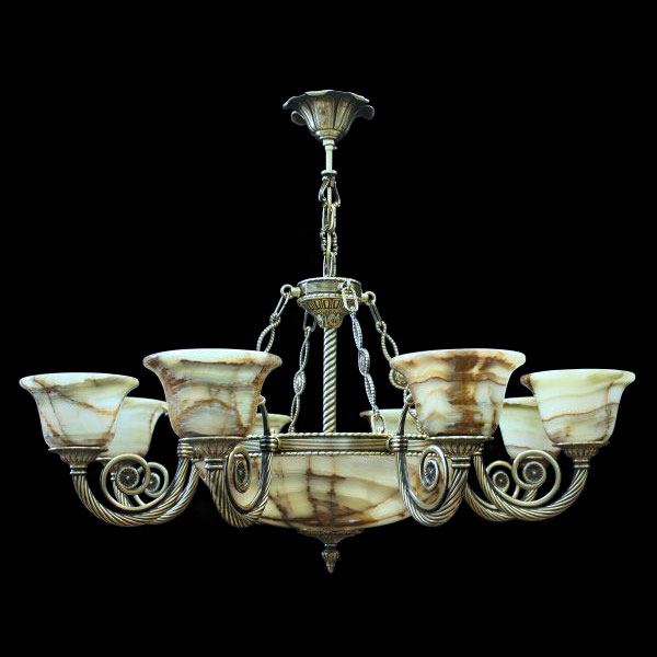 Люстра из камня НК-О-8+4 ВОКТЛ