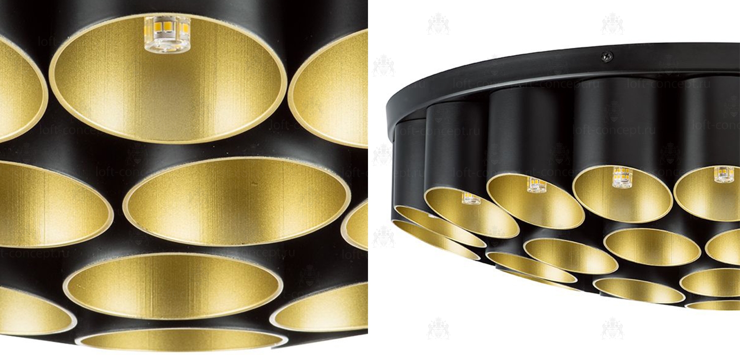 Потолочный светильник Garbi Black Pipe Organ Ceiling Lamp 40 48.378-3