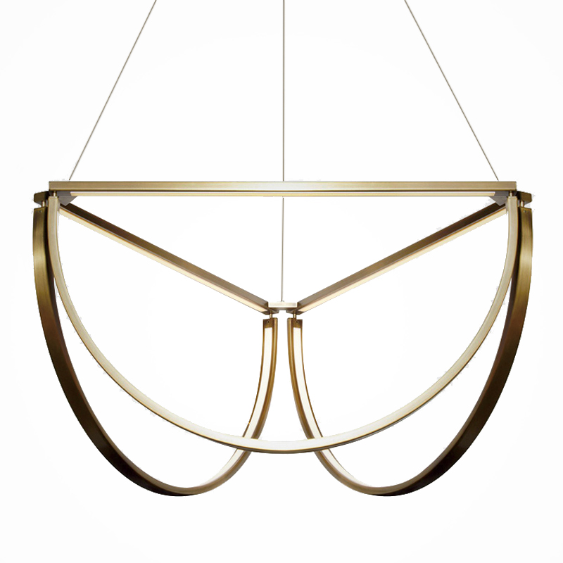 Подвесной светильник Solana Hanging lamp | 65 х 65 см латунь