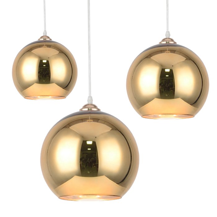 Подвесной светильник GOLD mirror shade modern pendant | диаметр 35 см