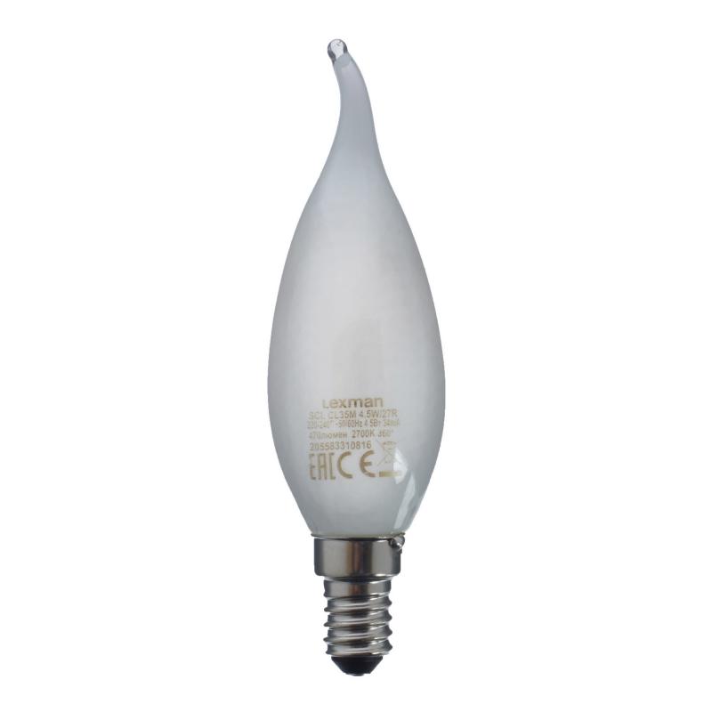 Белая матовая Свеча LED E14 4.5 W тёплый свет Loft Concept 45.033