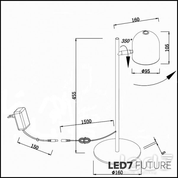 Настольная лампа LED7 Future Lighting Loft Industry Cooper Table