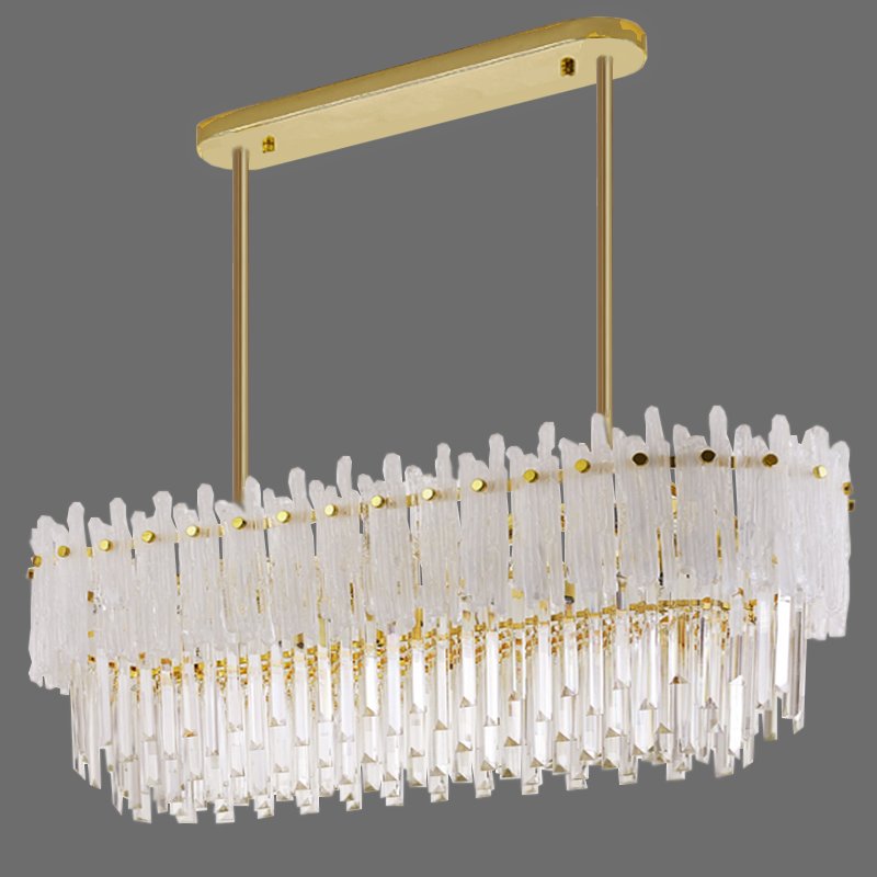 Люстра Murano Glass ICE Chandelier Rectangle