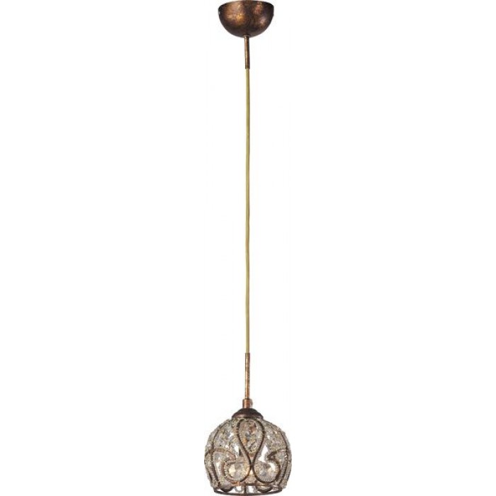 602-01-16 Люстра подвесная хрустальная N-Light, 1 лампа, испанская бронза