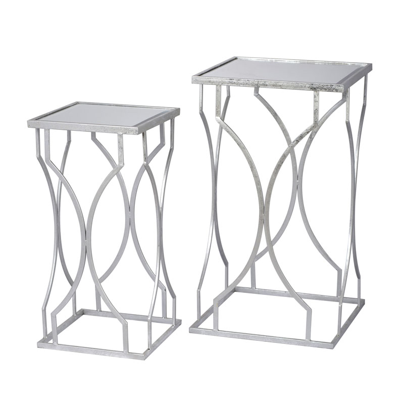 Комплект приставных столов Mirror Surface Table silver 18.274