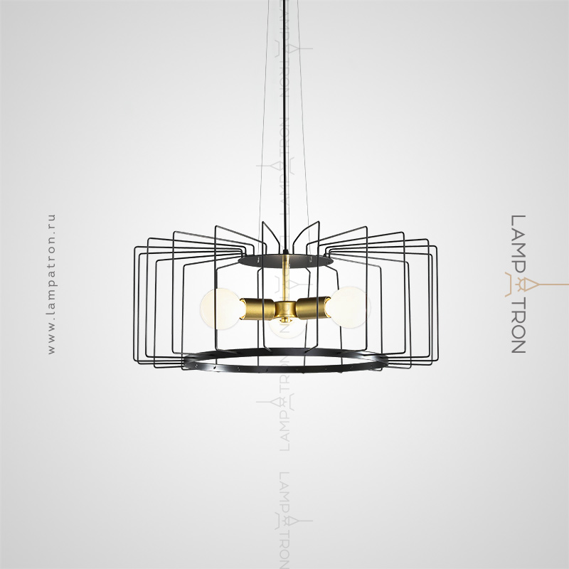 Серия подвесных светильников в стиле лофт из металлической сетки RAUB
