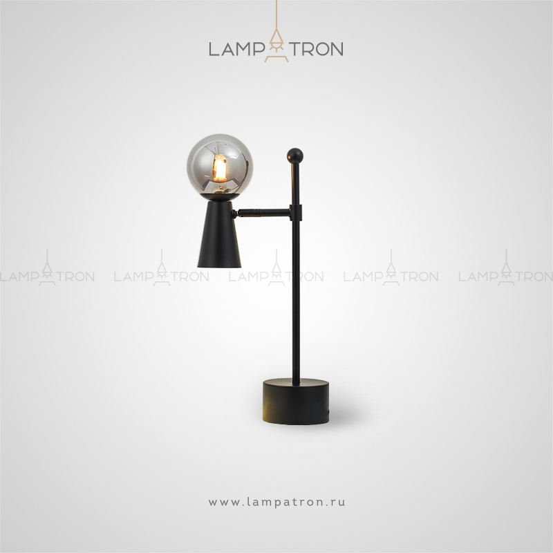 Настольная лампа с составным плафоном в форме конуса и шара Lampatron ABELINA TAB