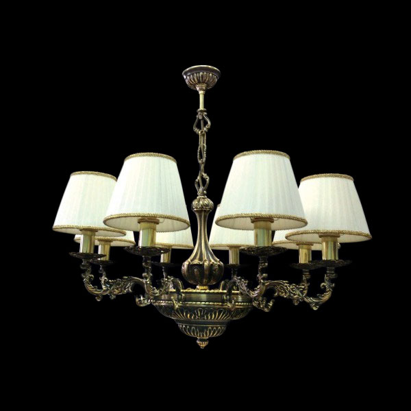 Люстра из бронзы НК-О-8 ЛАВ Абажур
