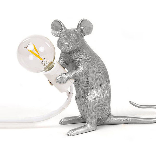 SLT Mouse Lamp #2 Silver H12 Настольная Лампа Мышь