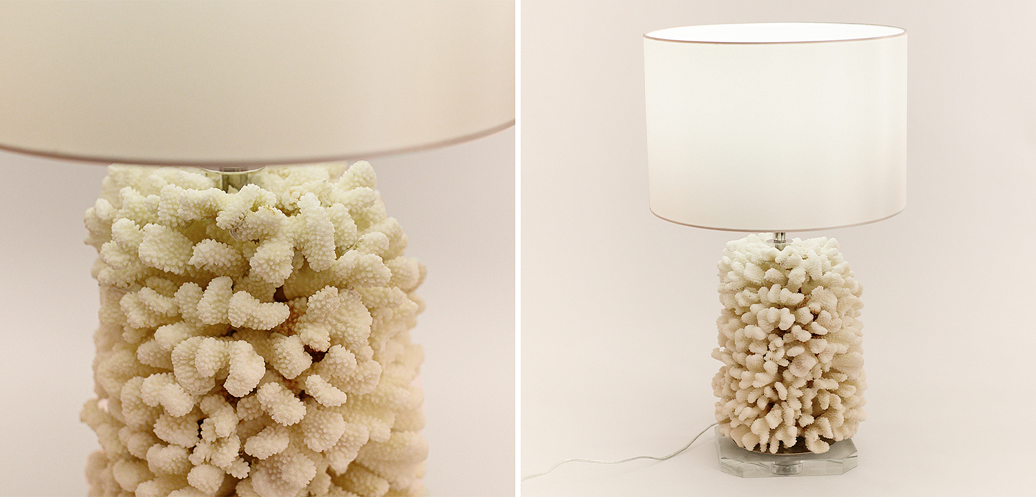 Настольная лампа Beige Coral Table Lamp с абажуром Loft-Concept 43.1082